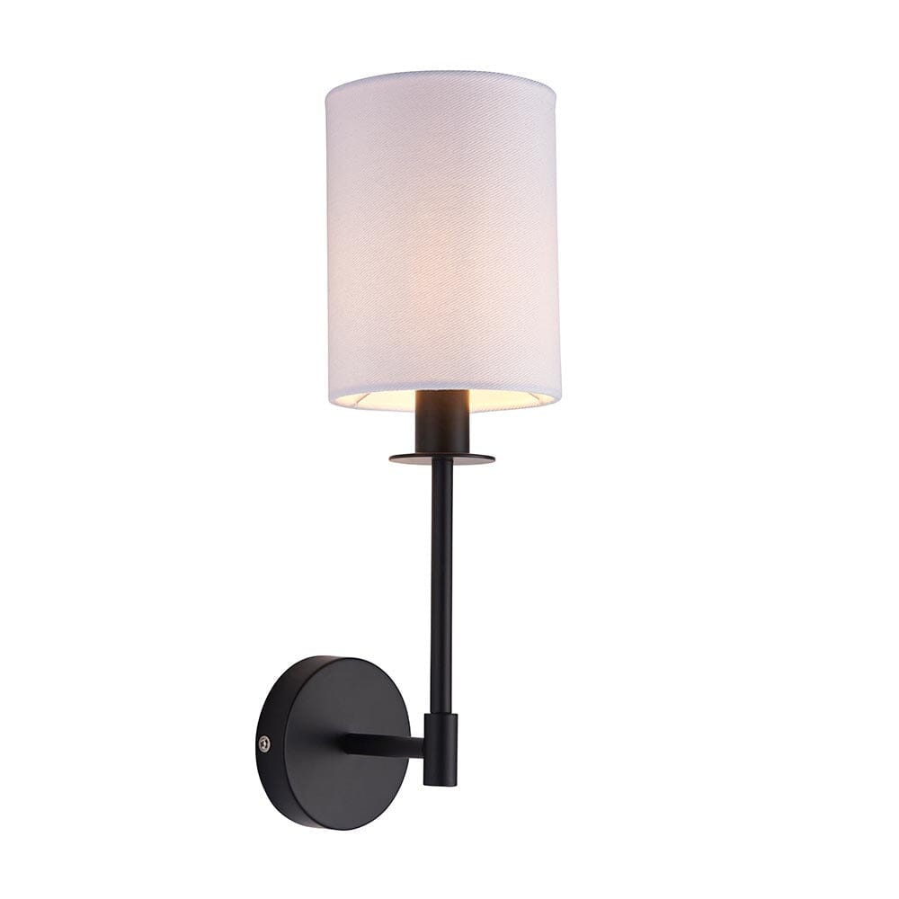 Matira Black Wall Light with White Shade - Image 4