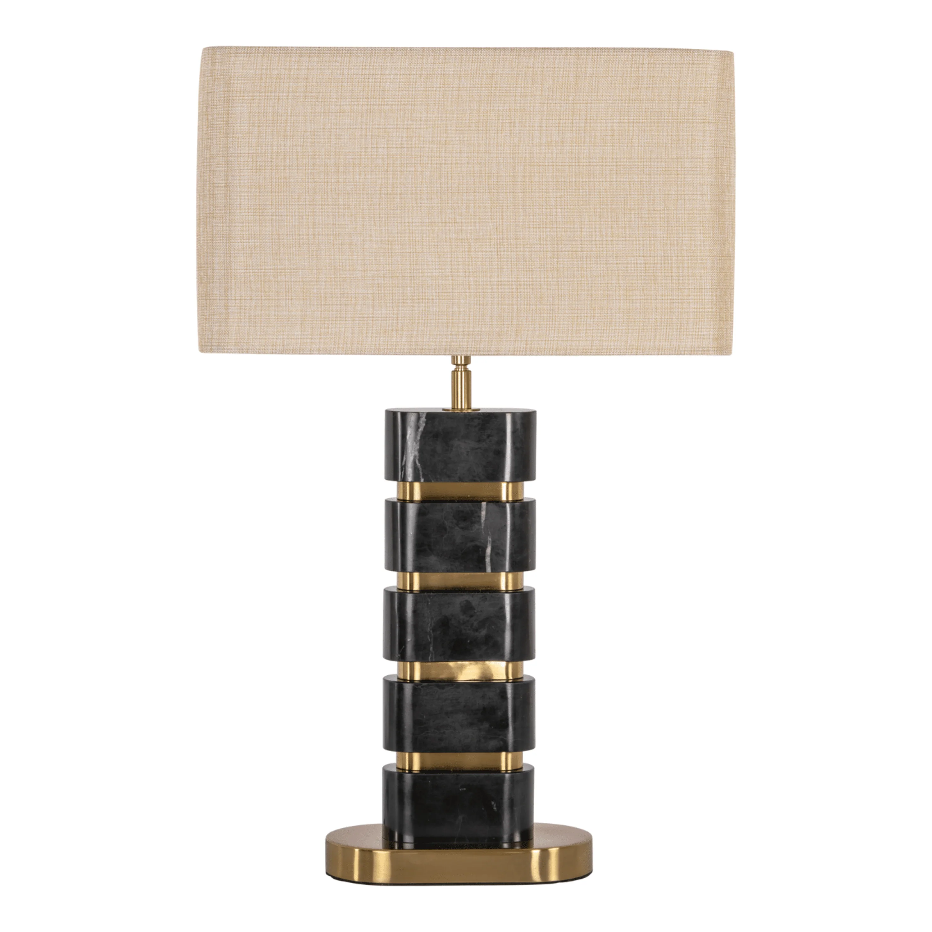 Maxi Black Marble & Gold Table Lamp - Image 2