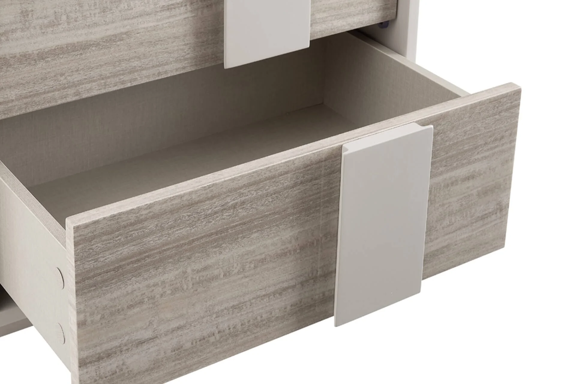 Maya Luxury Greige 2 Drawer Bedside Table - Image 3