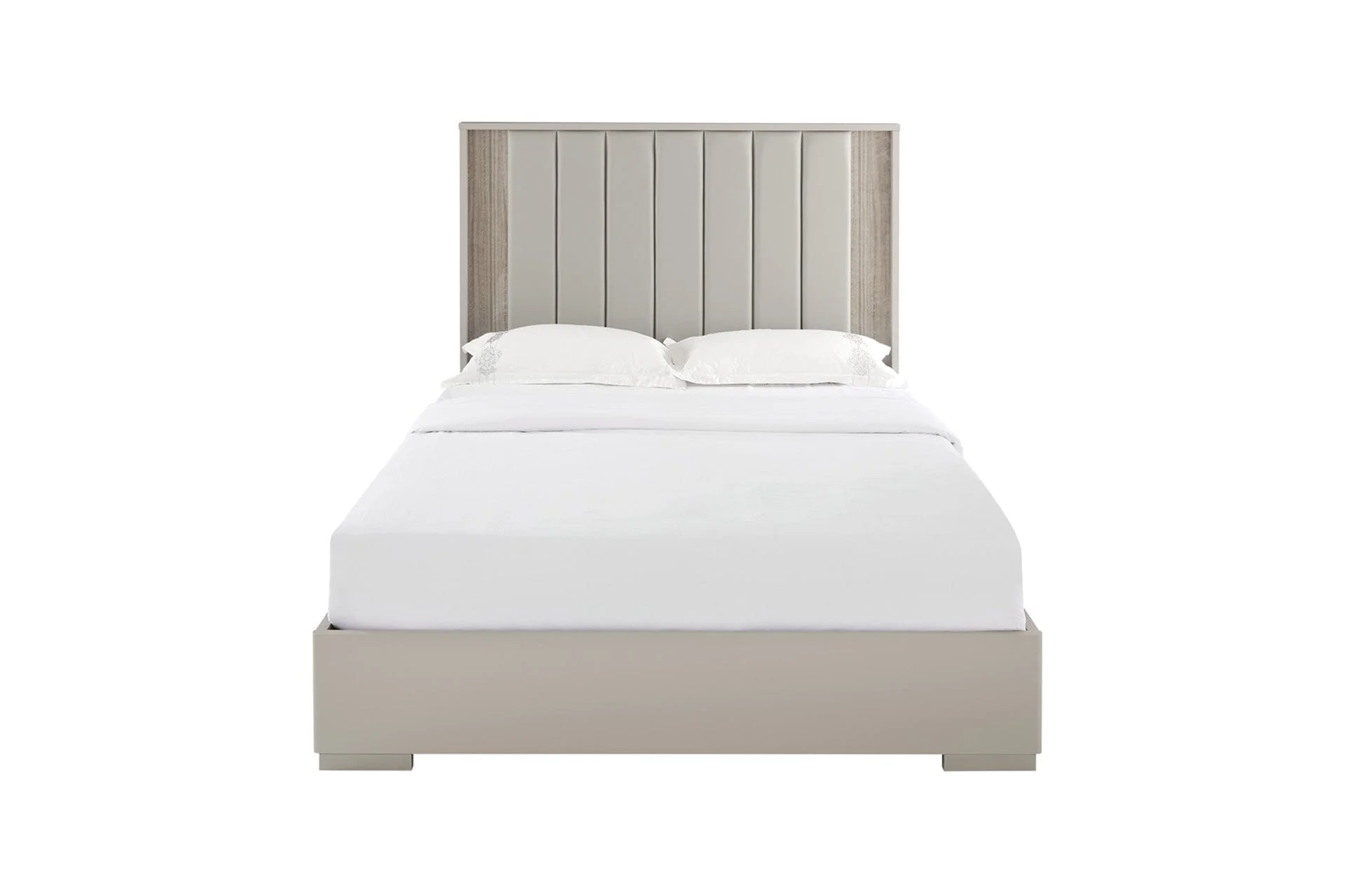 Maya Luxury Greige Channelled Bed with Integrated LED Lights - Image 7