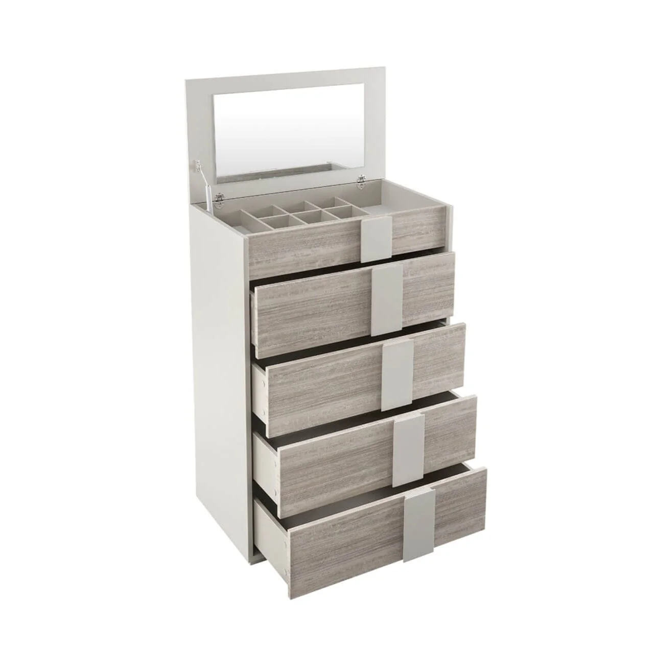 Maya Luxury Greige Tall 4 Drawer Chest - Image 3