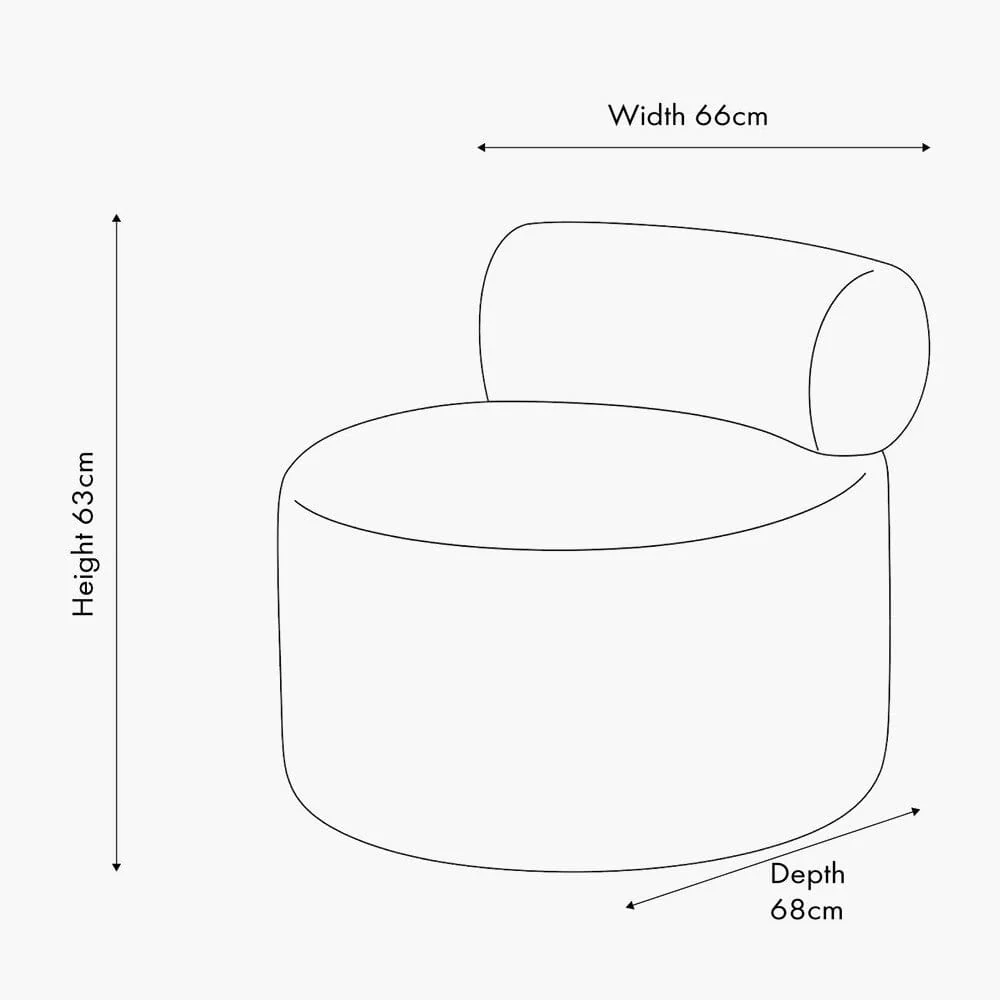 Arles White Boucle Round Accent Chair - Image 7