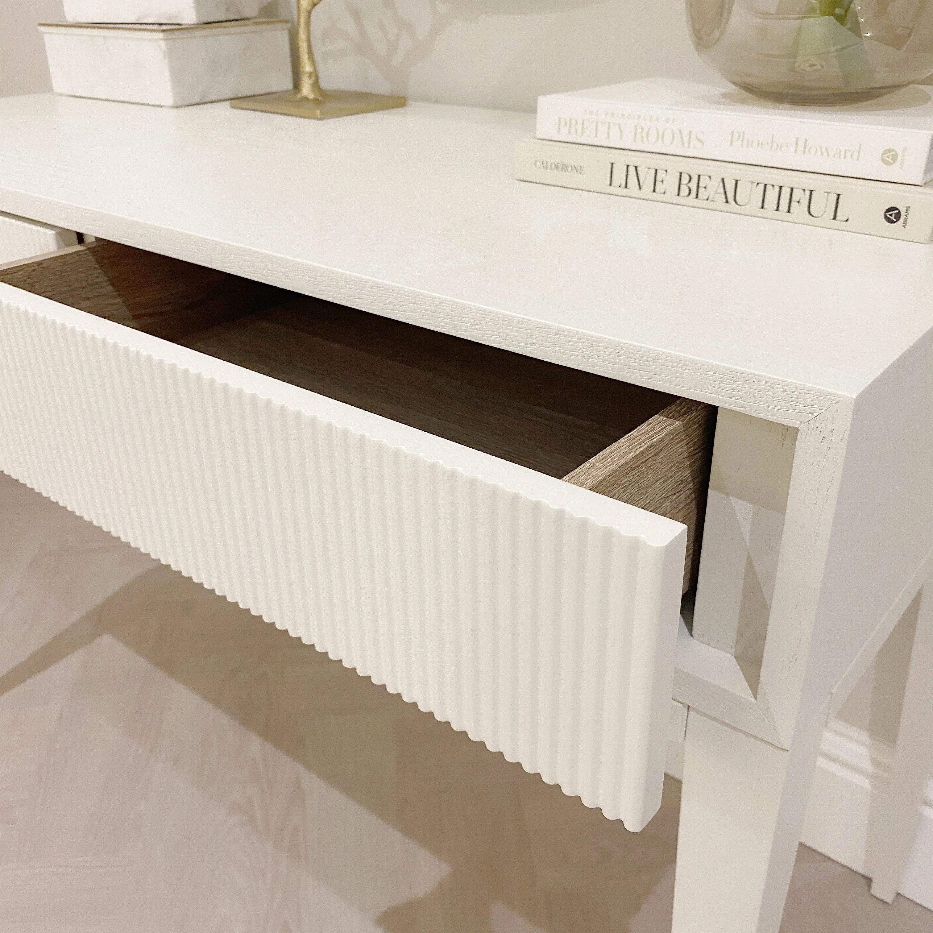 Metropolitan Ivory Premium Dressing Table / Desk - Image 3