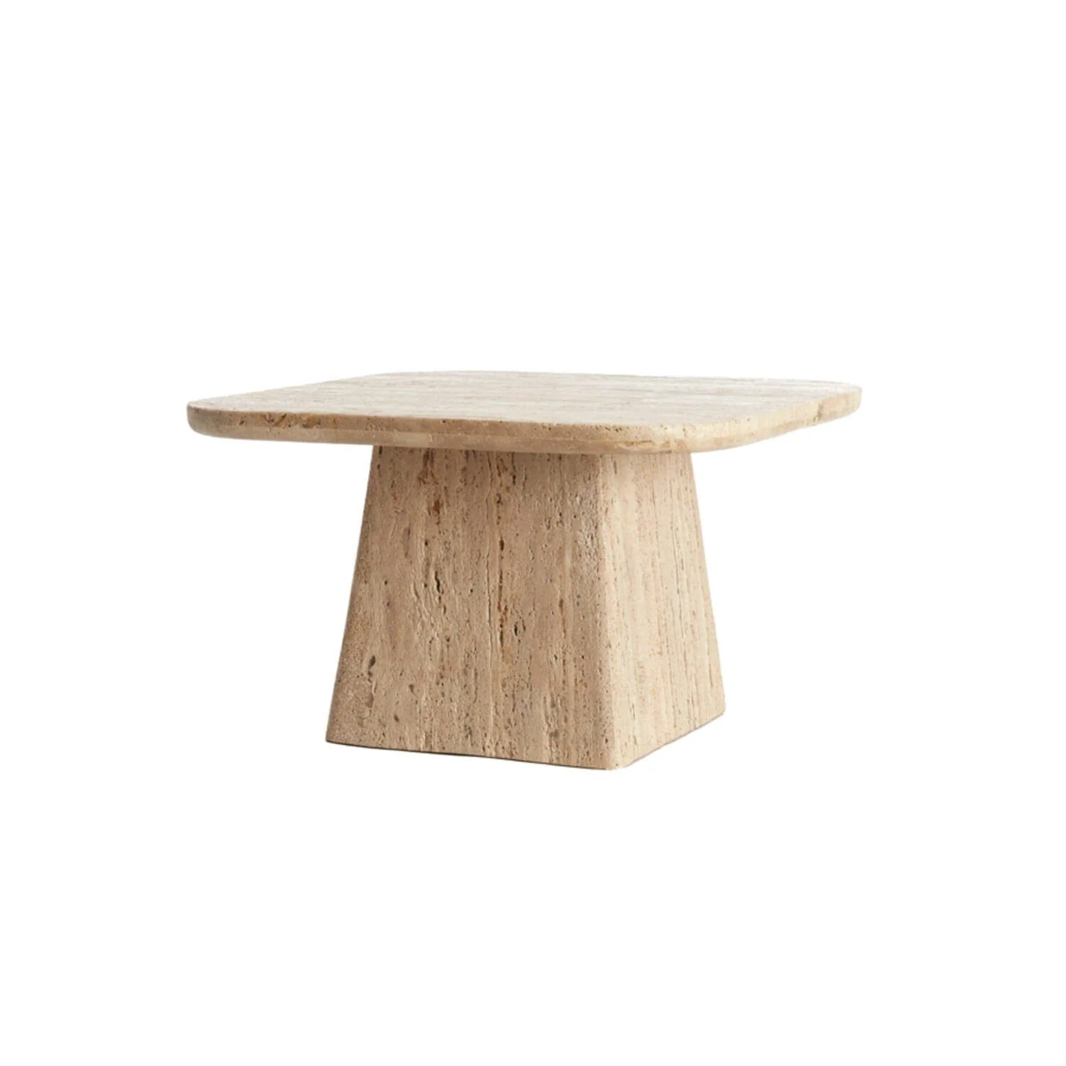 Micah Travertine Square Coffee Table - Image 2
