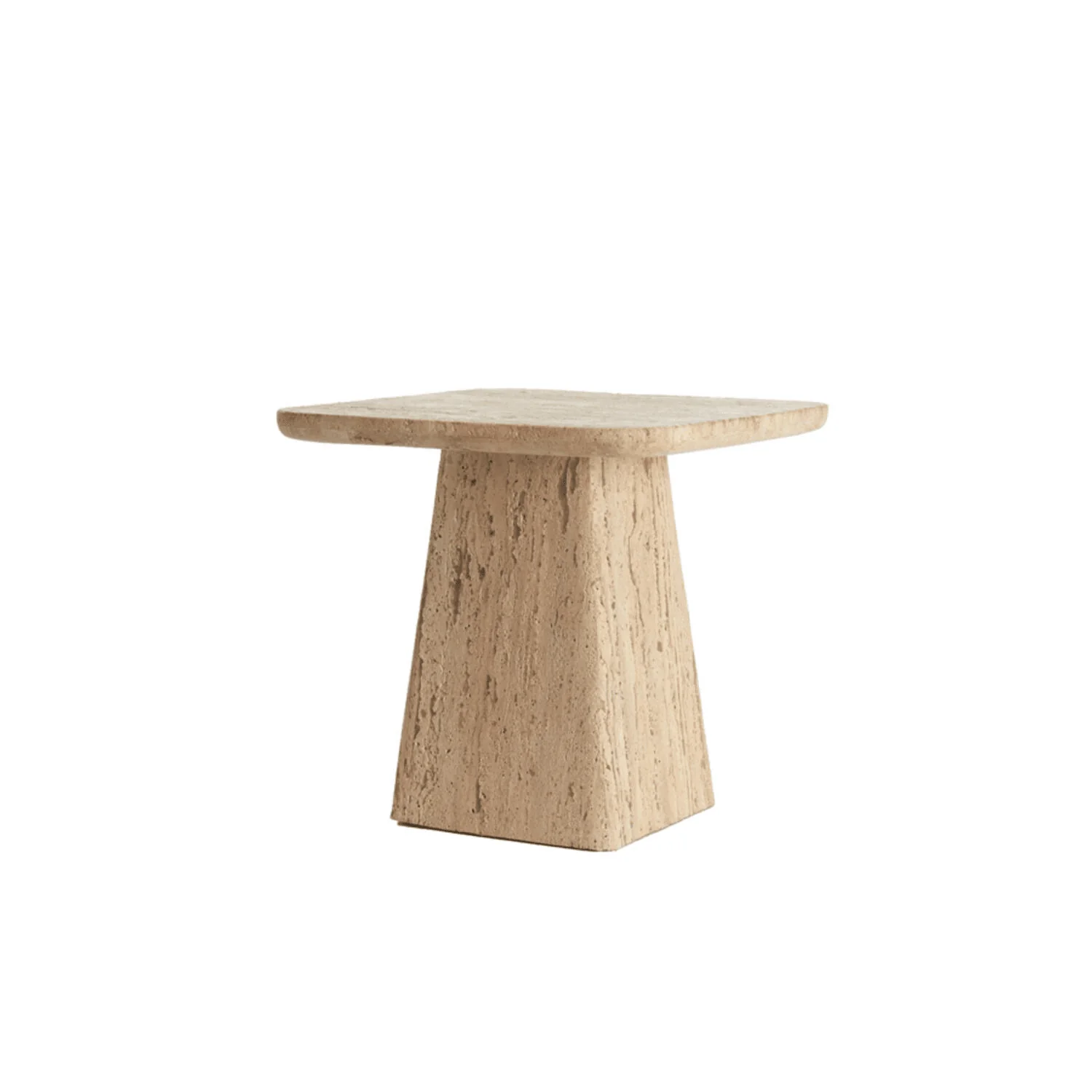 Micah Travertine Square Side Table - Image 2