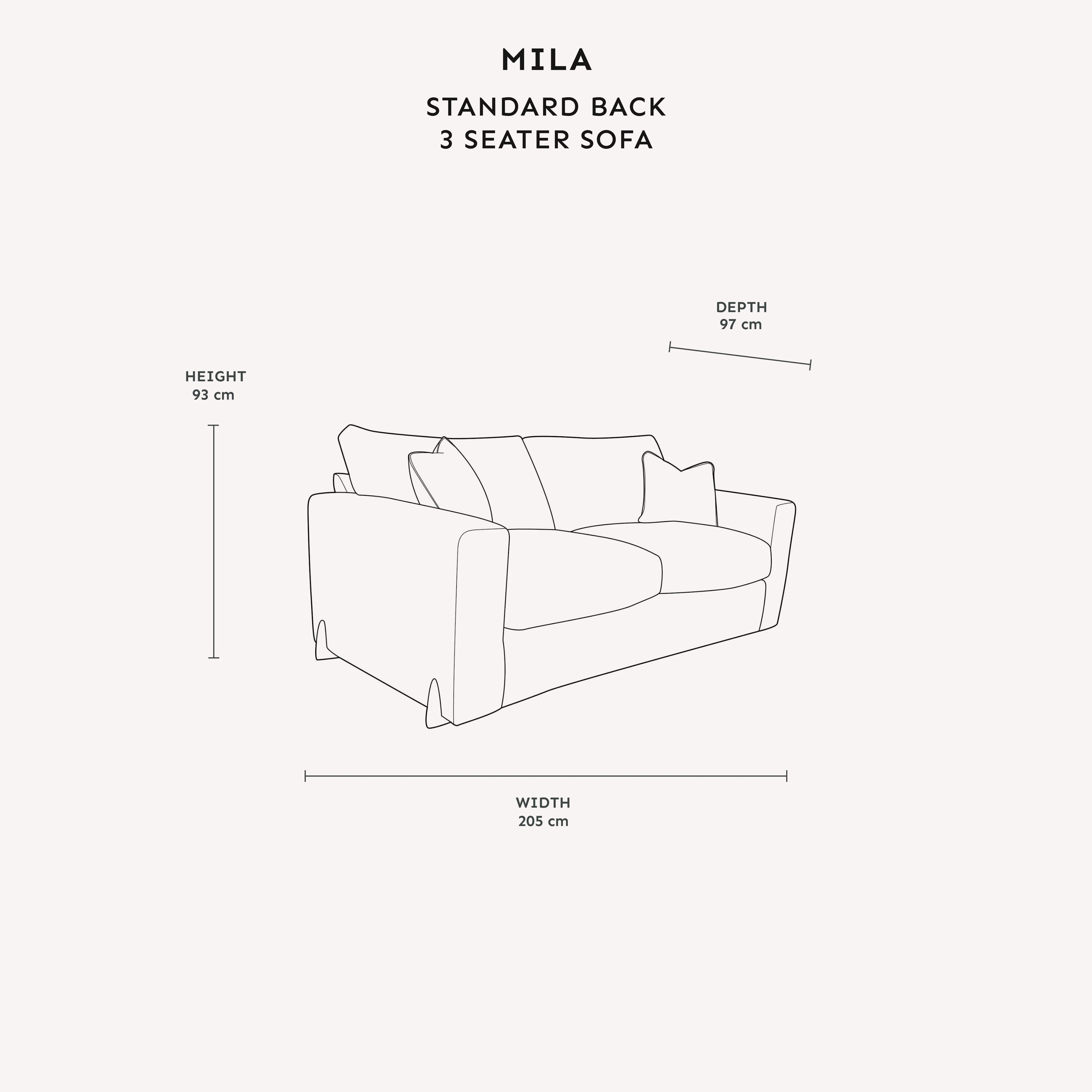 Mila Taupe Soft Textured Sofa Range with Gold Feet - Image 14