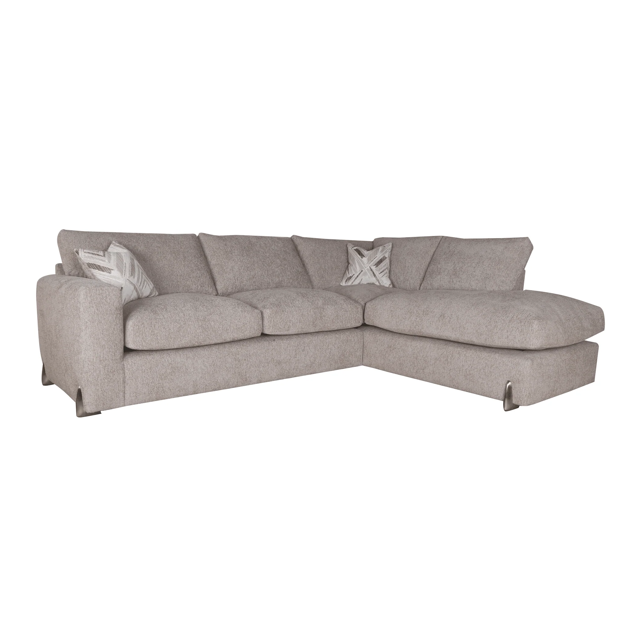 Mila Taupe Soft Textured Sofa Range with Gold Feet - Image 8