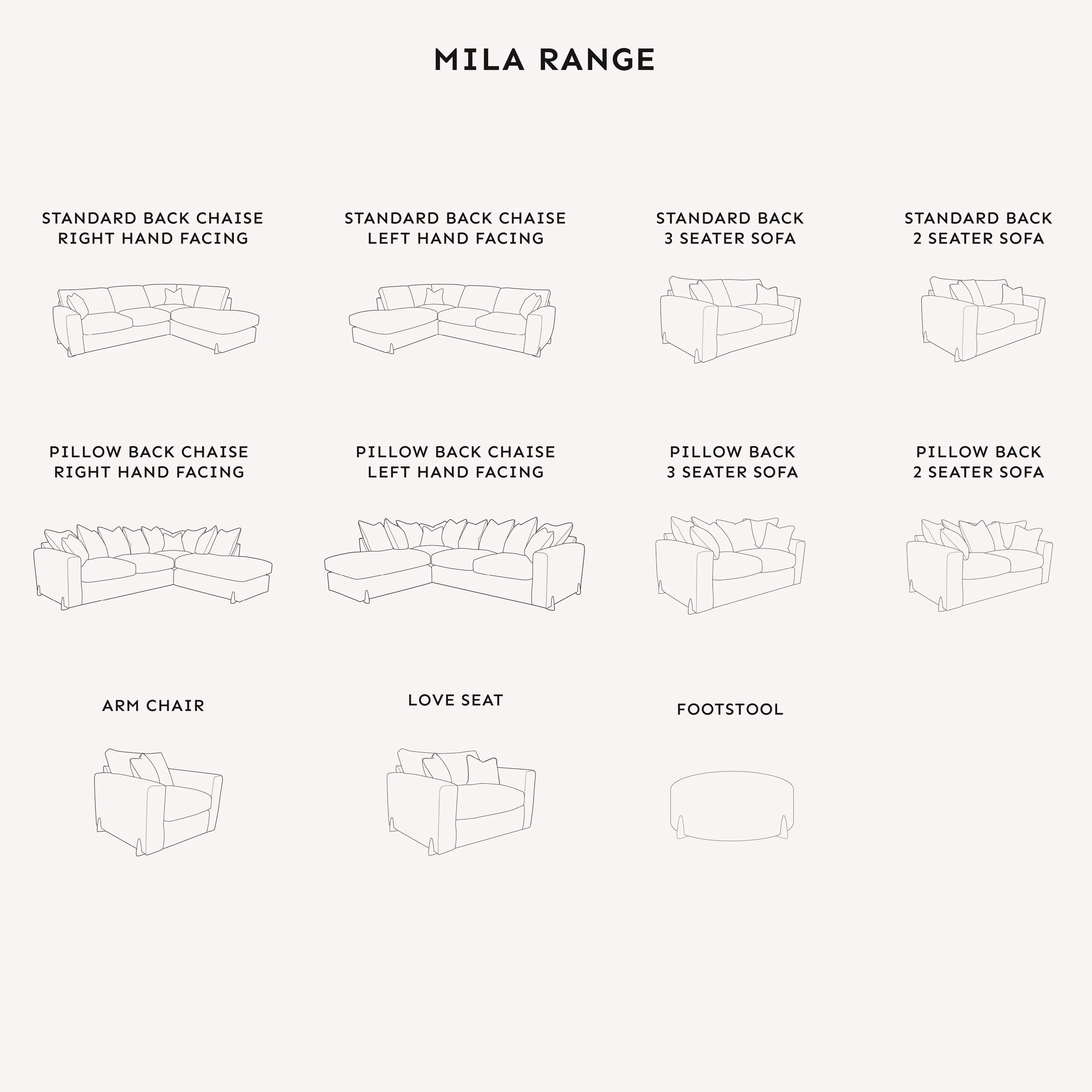 Mila Taupe Soft Textured Sofa Range with Gold Feet - Image 9