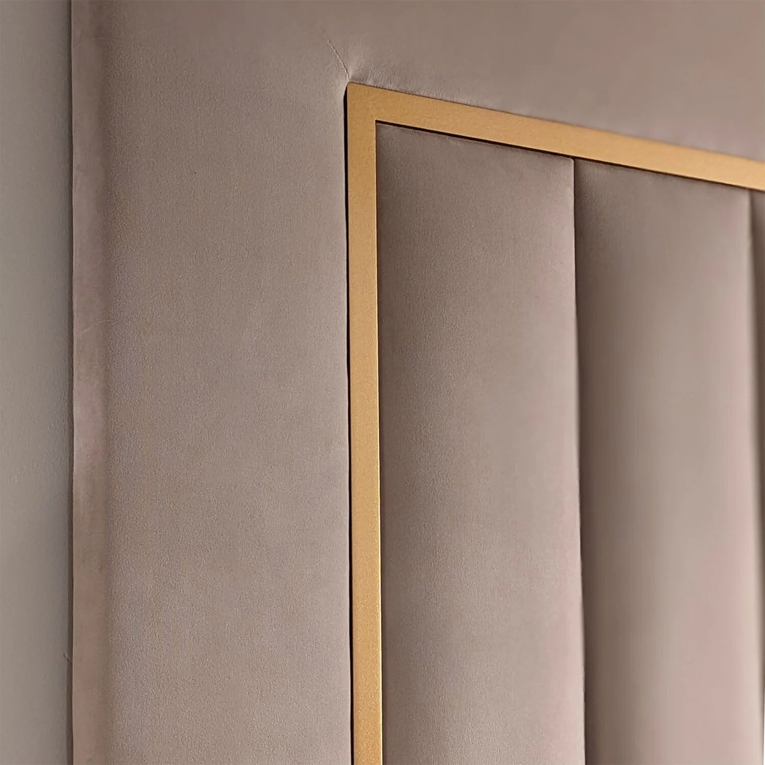 Milan Mink & Gold Channelled Luxury Headboard - Image 3