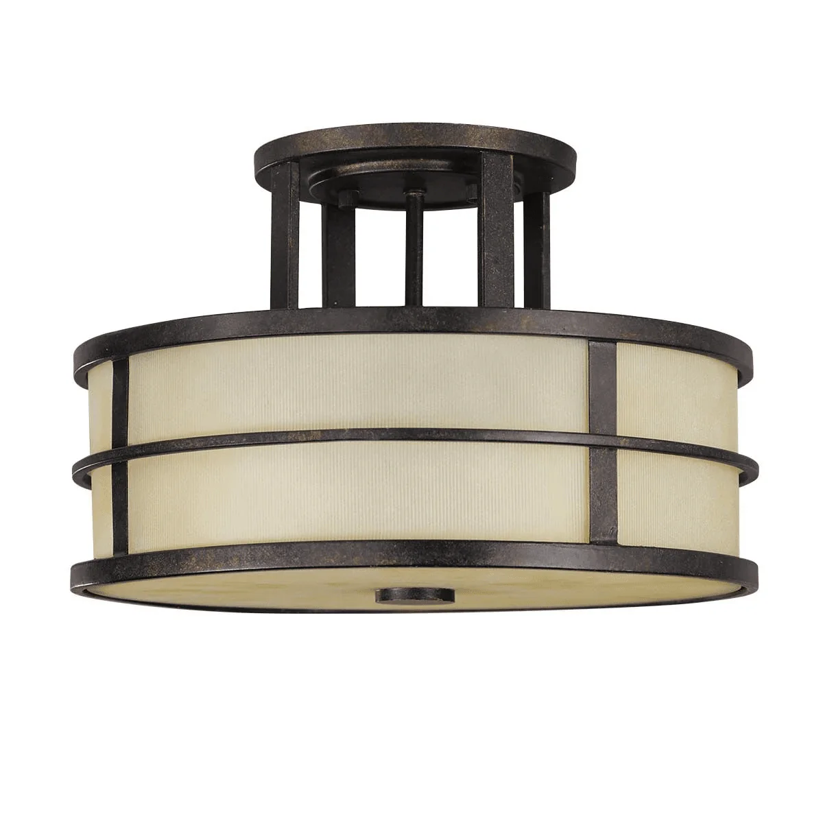 Millie Bronze 3 Light Semi-Flush Ceiling Light - Image 2
