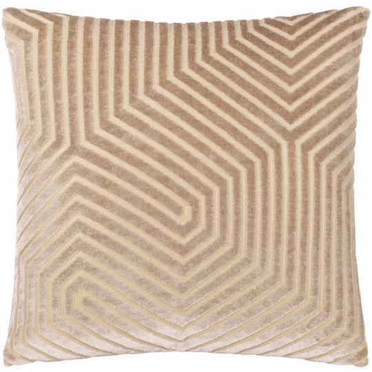 Milly Mink Velvet Geometric Cushion - 45x45cm - Image 2