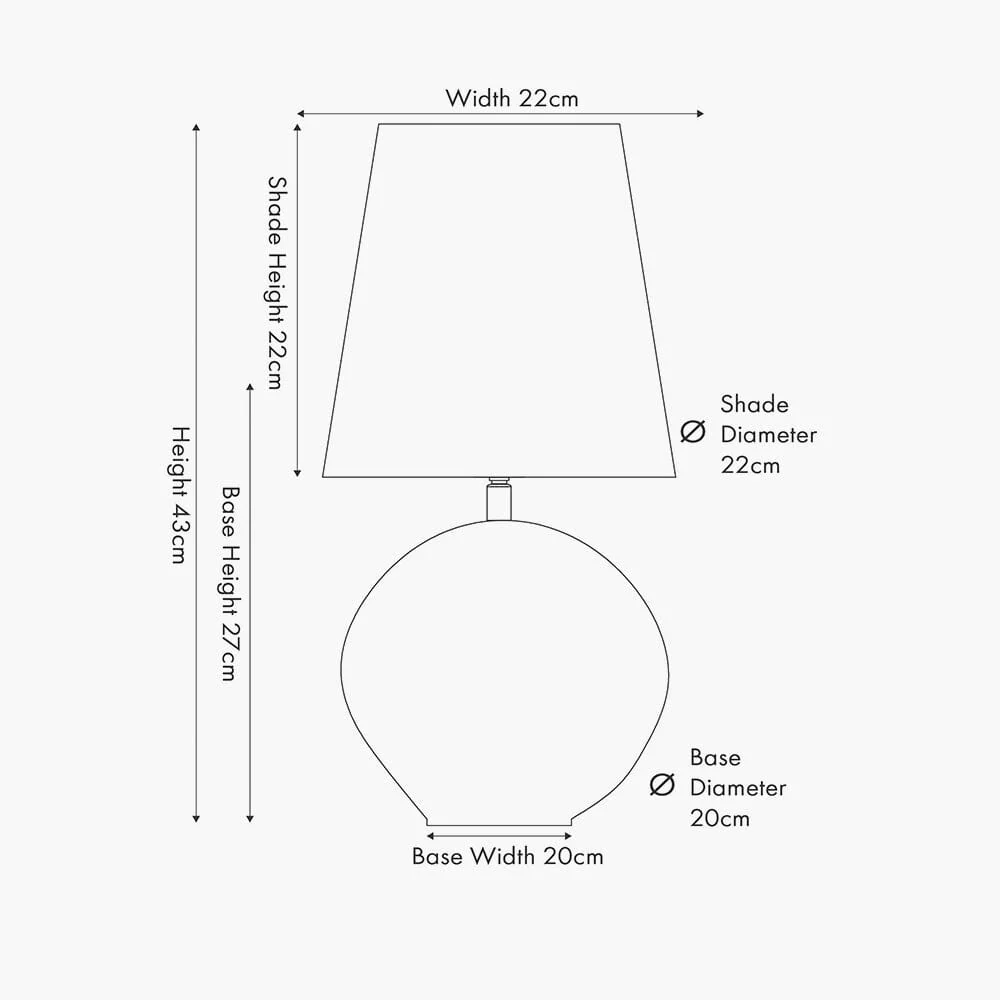 Milou Clear Glass Organic Table Lamp with Grey Shade - Image 3