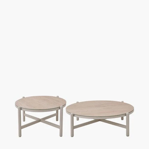 Moeven Cream Set of 2 Outdoor Tables - Image 4