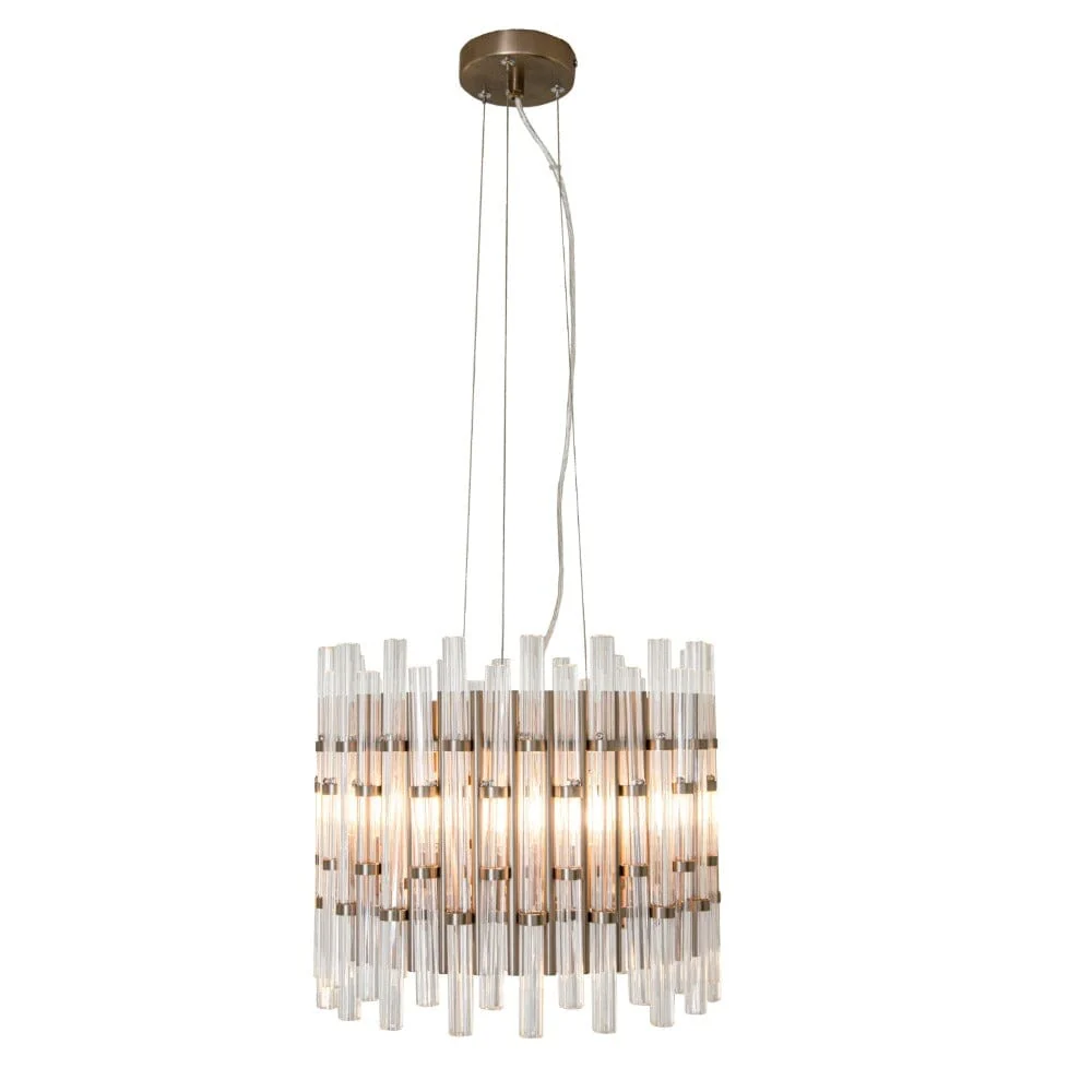 Molli Luxury Bronze & Glass Chandelier - Image 3