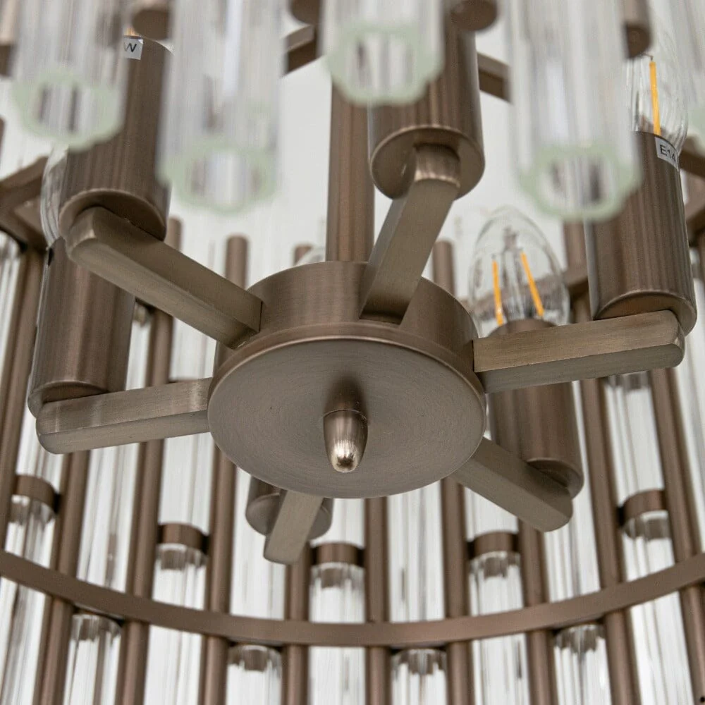 Molli Luxury Bronze & Glass Chandelier - Image 4