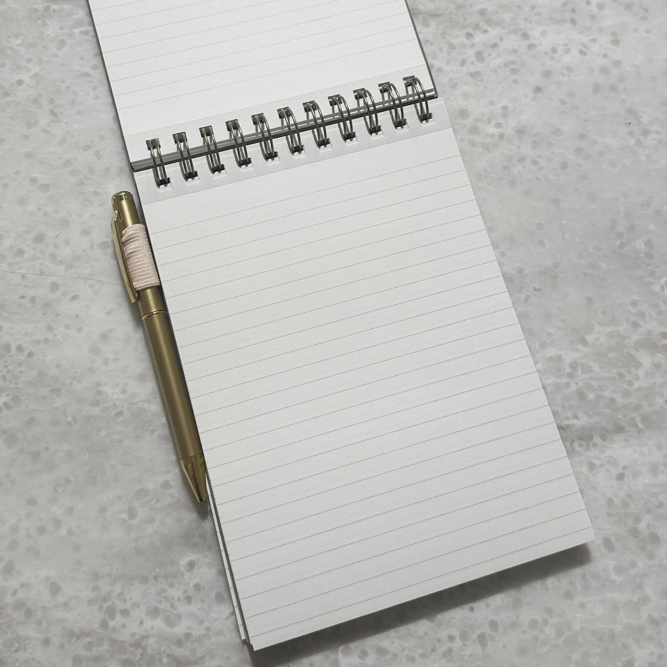 Monochrome Animal Print Notebook with Pen Holder & Gold Pen - Image 2