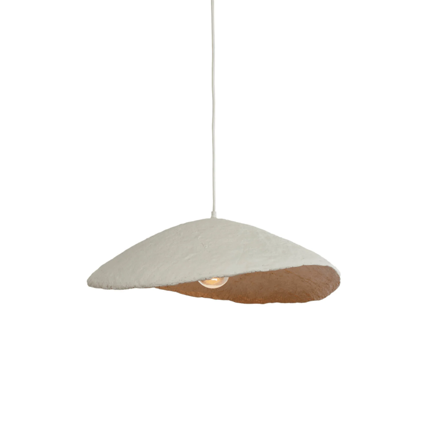 Montrose Large Cream & Antique Brass Organic Ceiling Light - Image 2