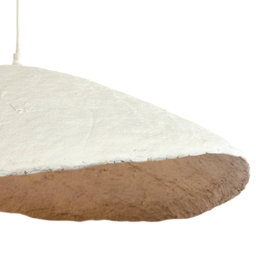 Montrose Large Cream & Antique Brass Organic Ceiling Light - Image 3