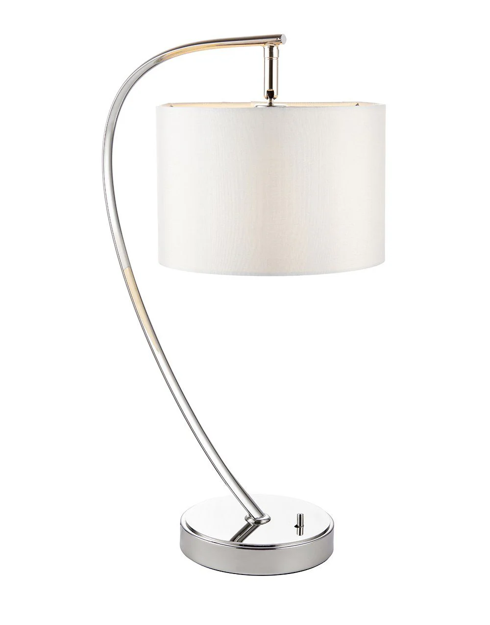 Moreto Silver Table Lamp with White Shade - Image 6