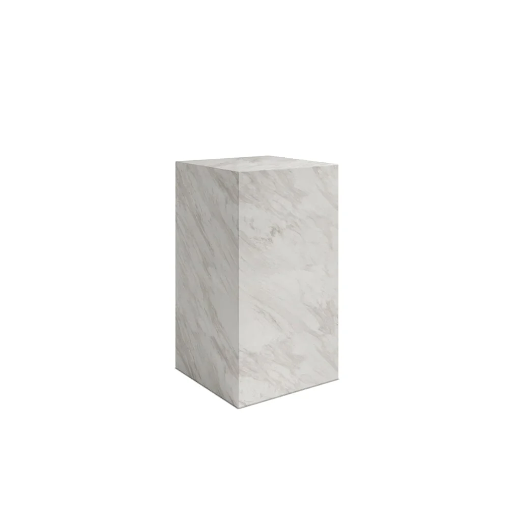 Moritz Luxury White Marble Side Table - Image 2