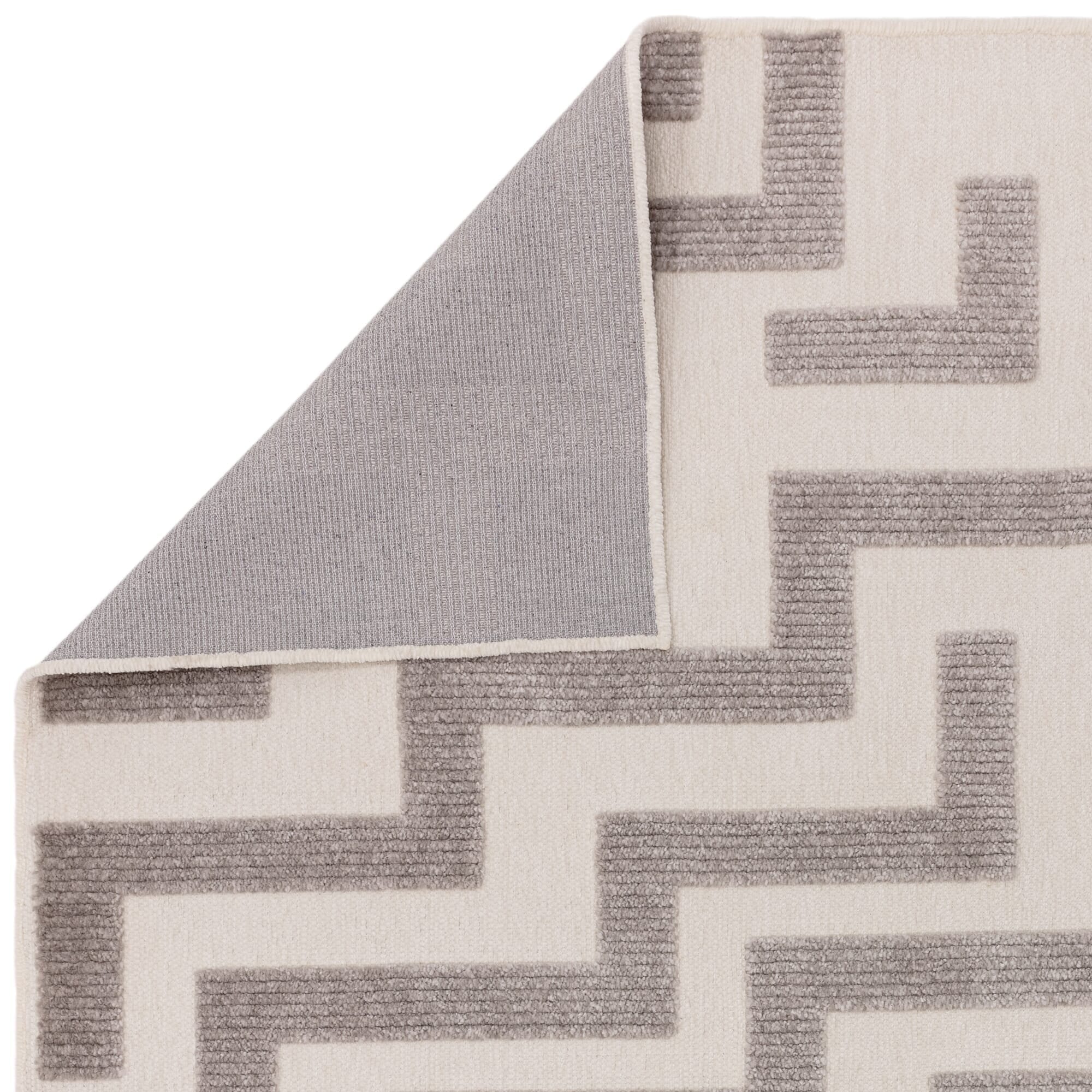 Morocco Grey & Cream Geometric Rug - Image 3