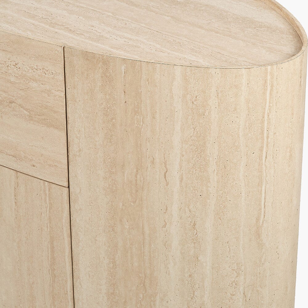 Moxin Travertine Effect 2 Door Sideboard - Image 7