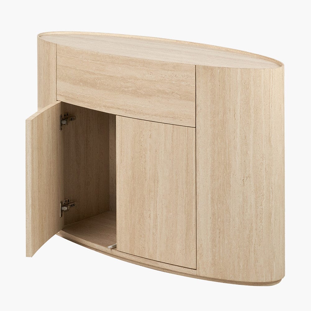 Moxin Travertine Effect 2 Door Sideboard - Image 8