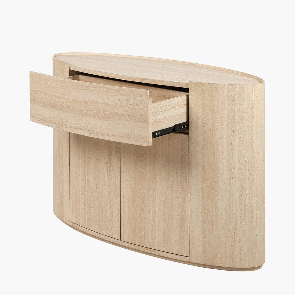 Moxin Travertine Effect 2 Door Sideboard - Image 9