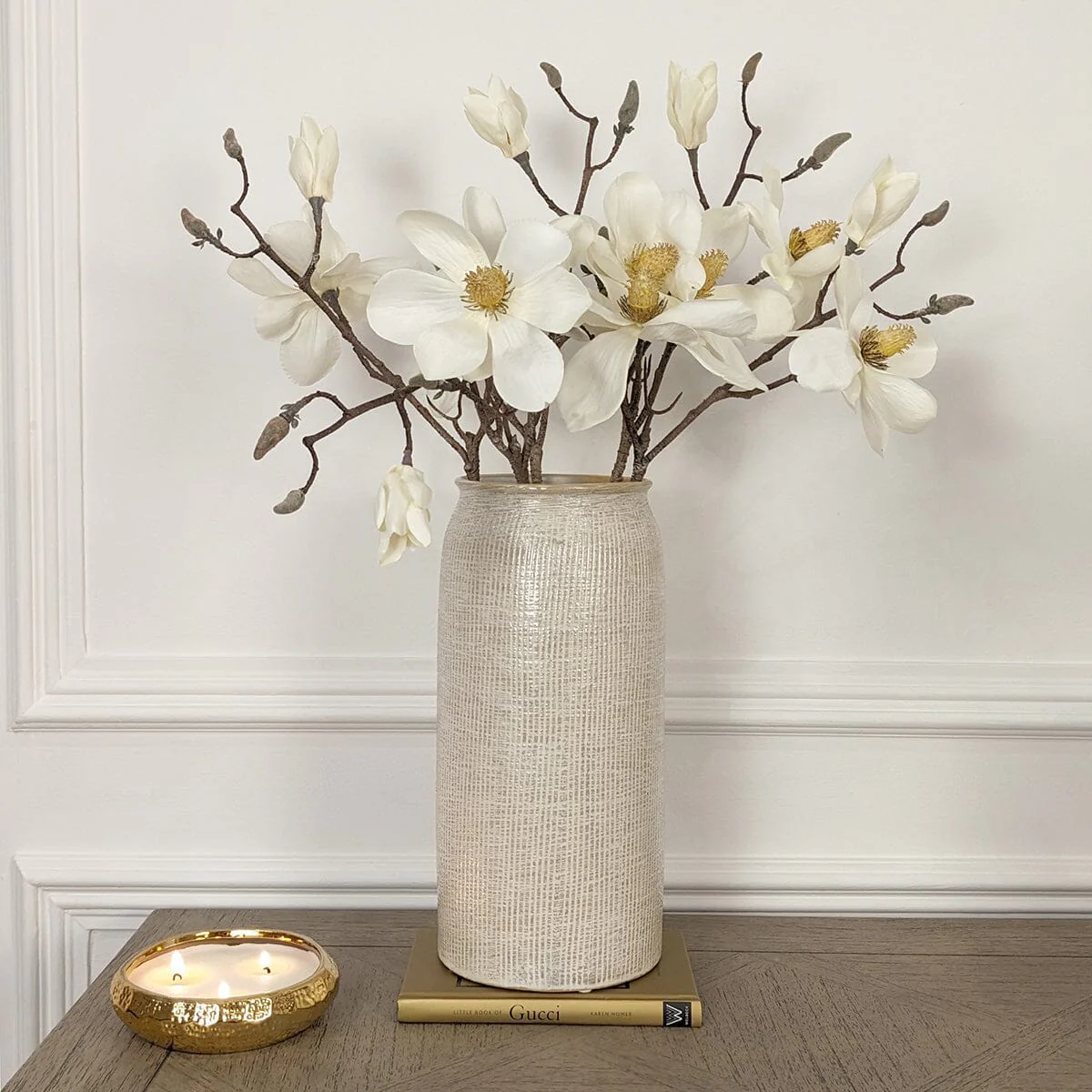 Mystic Large Textured Neutral Vase