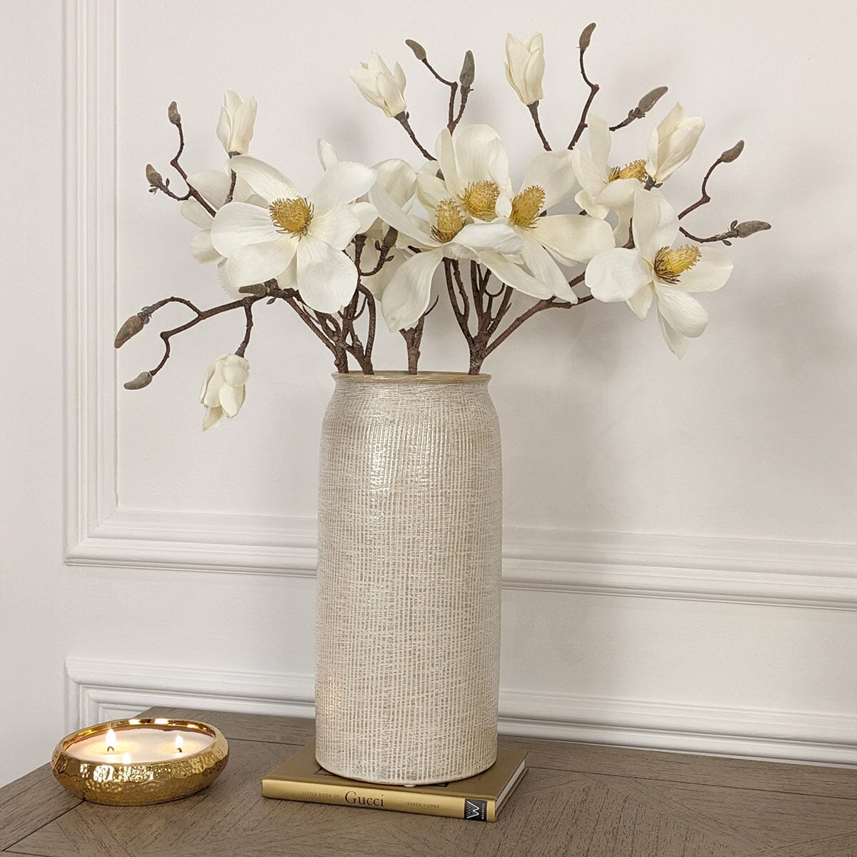 Mystic Large Textured Neutral Vase - Image 5