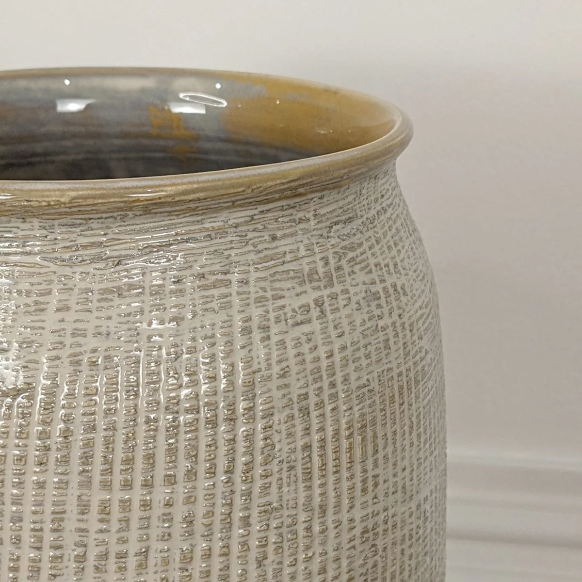 Mystic Large Textured Neutral Vase - Image 3