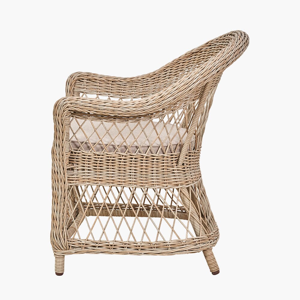 Naxos Outdoor Wicker Woven 6 Seater Dining Set - Image 6