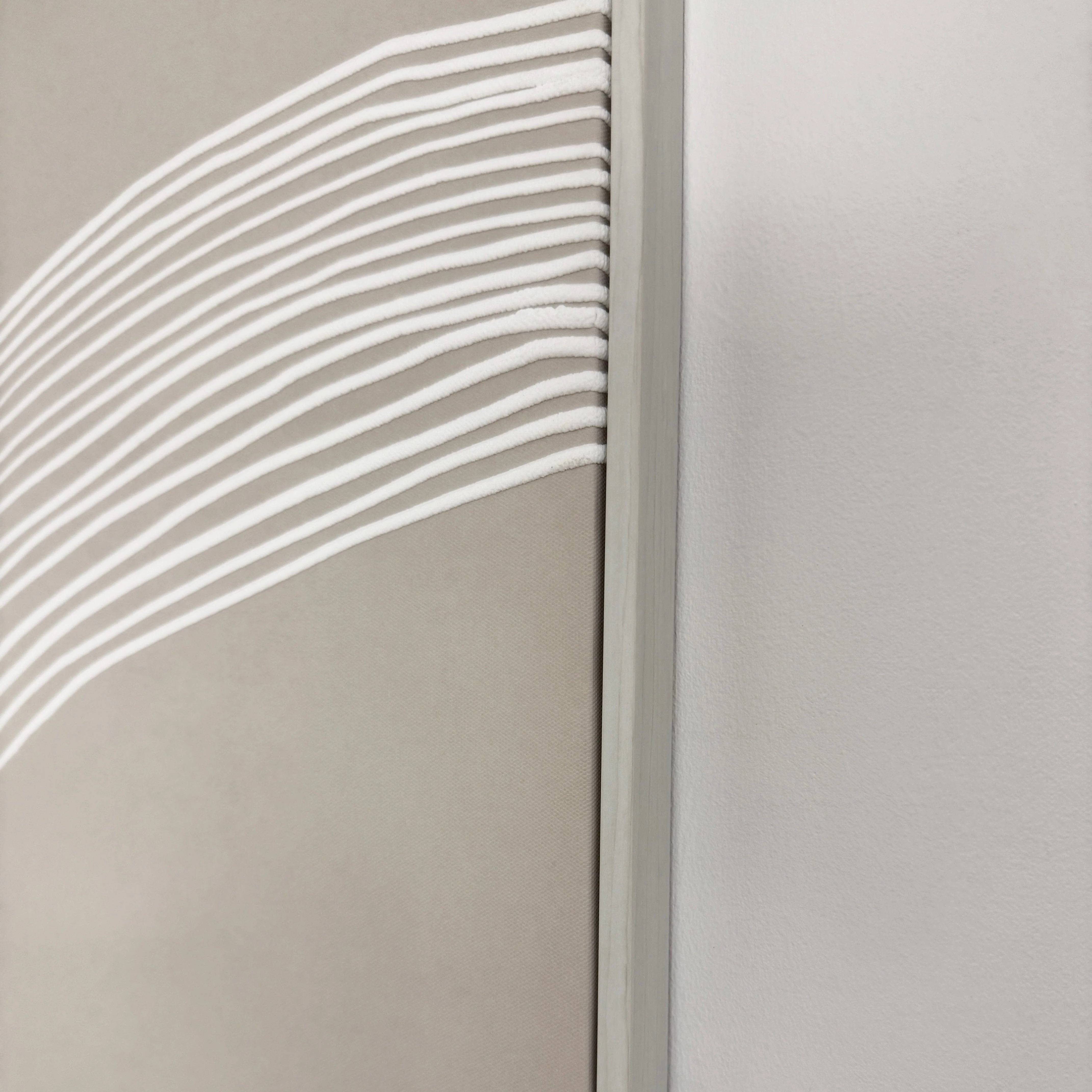Nelly Taupe Abstract Lines Framed Wall Art - I - Image 2