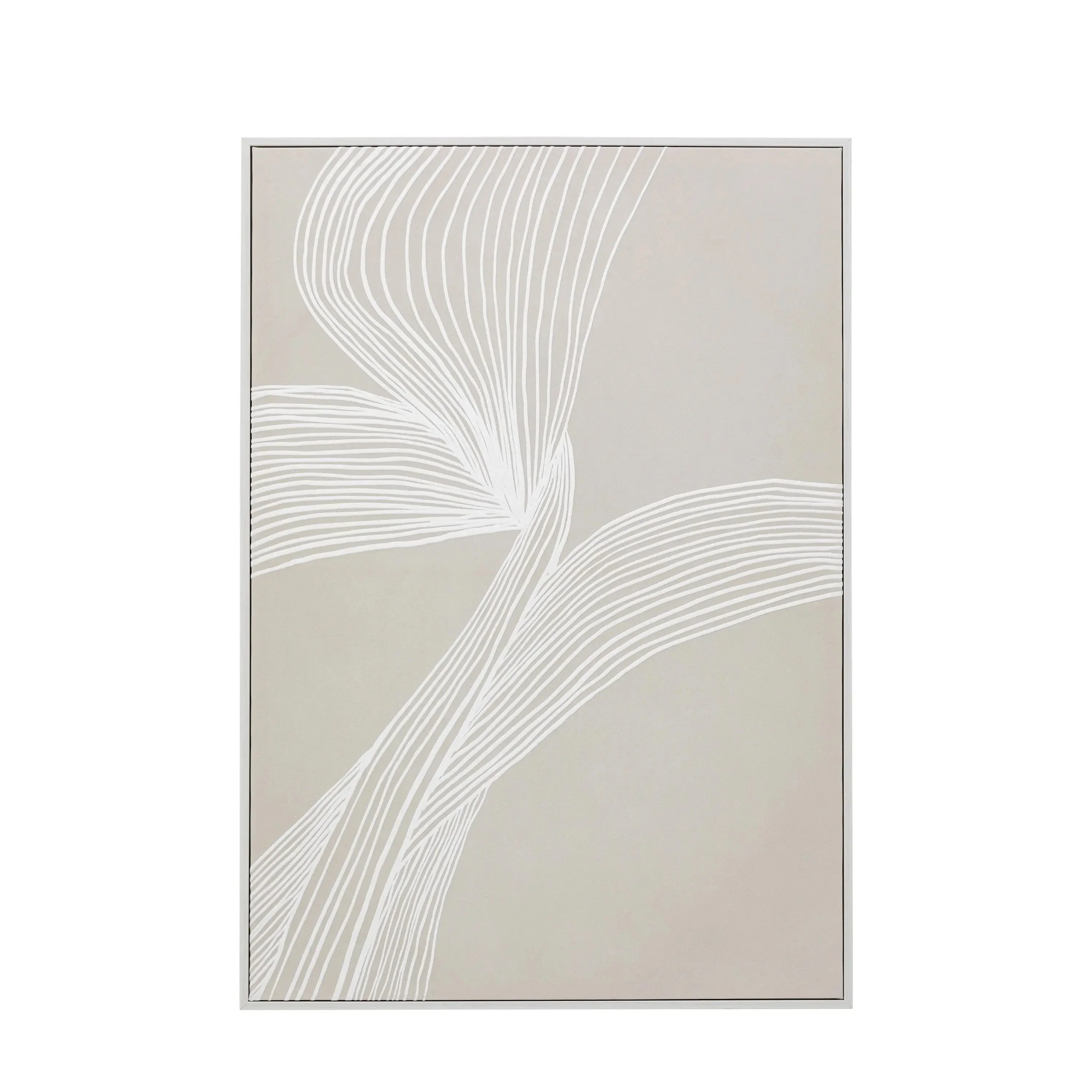 Nelly Taupe Abstract Lines Framed Wall Art - I - Image 4