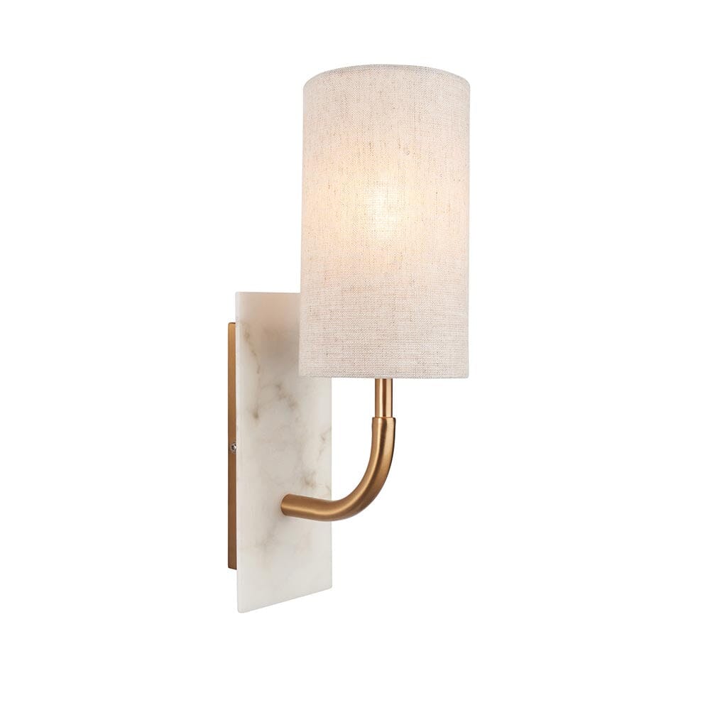 Nerosa Gold & White Marble Curved Arm Wall Light - Image 3