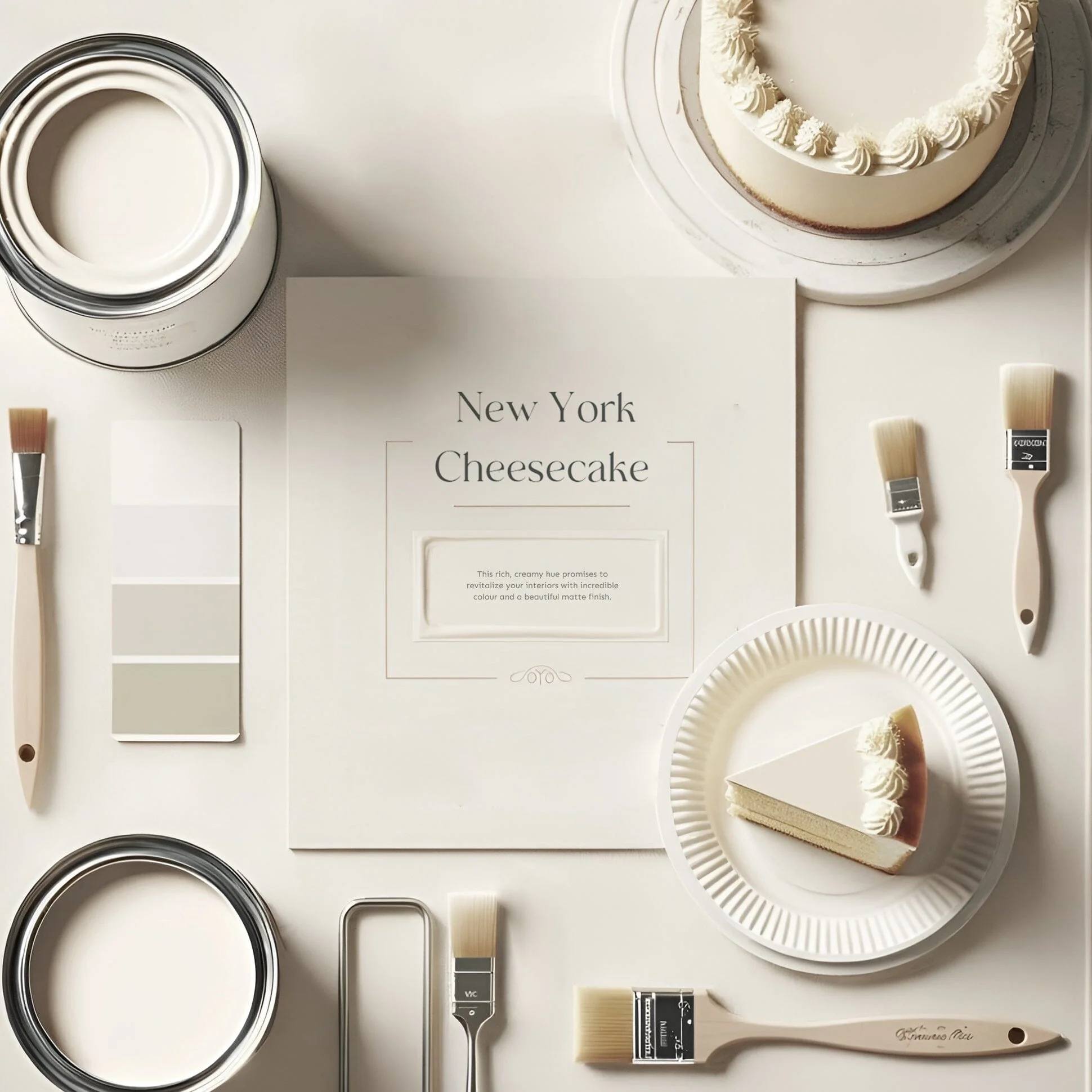 New York Cheesecake Off-White Matt Wood & Trim Paint - 750ml - Image 2