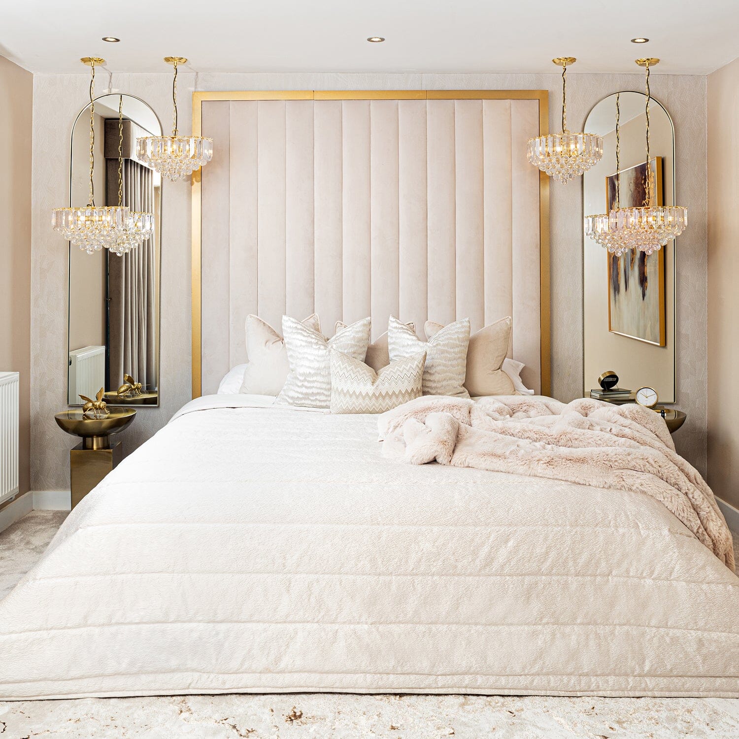 Nia Brass and Acrylic 3 Light Pendant Ceiling Light - Image 3
