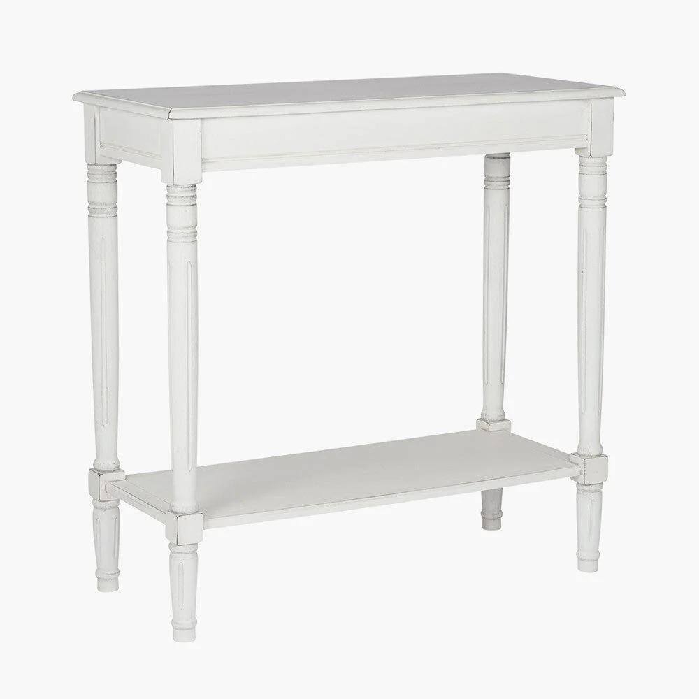 Nia White Wooden Console Table - Image 2