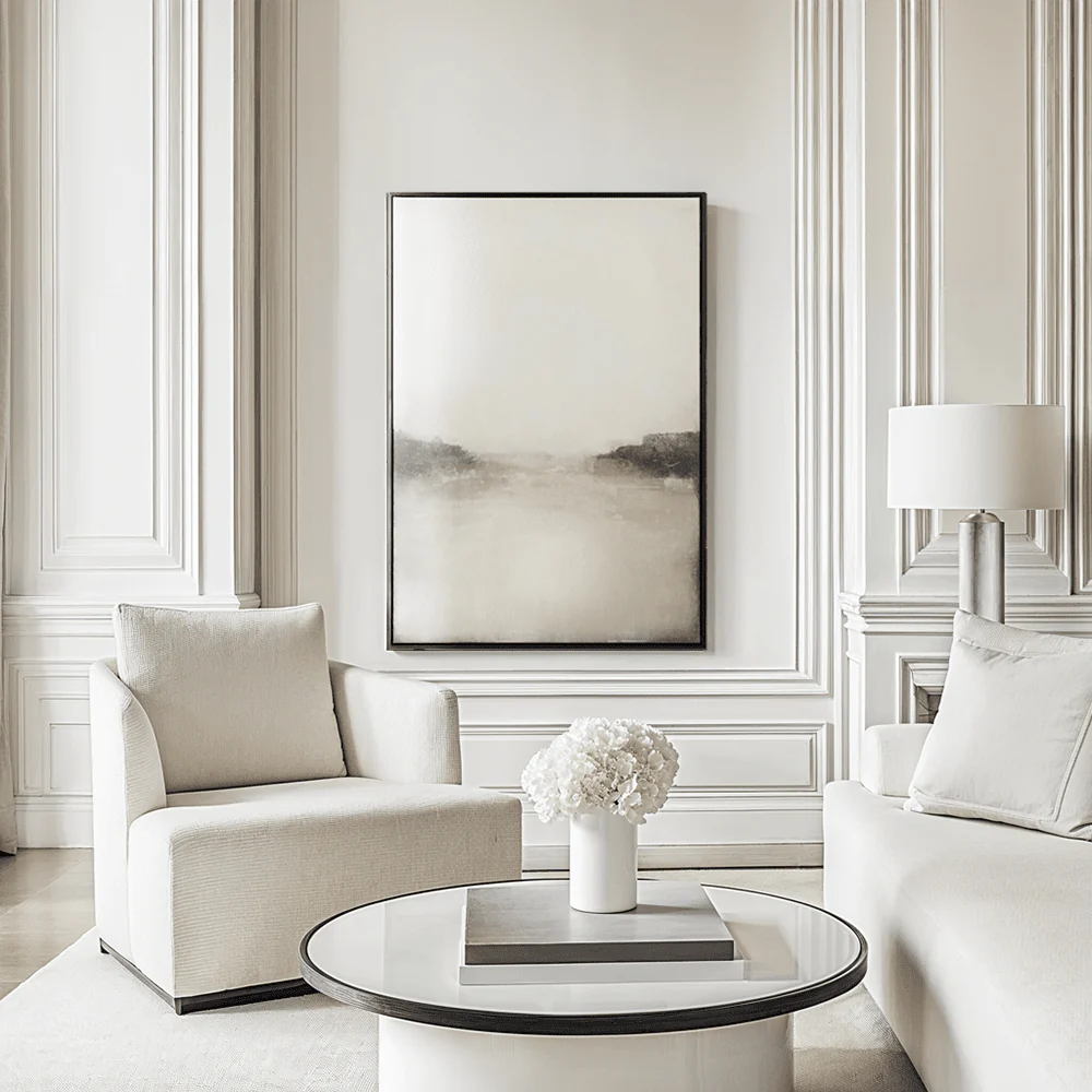 Nolita Beige & Black Abstract Canvas Wall Art - Image 2
