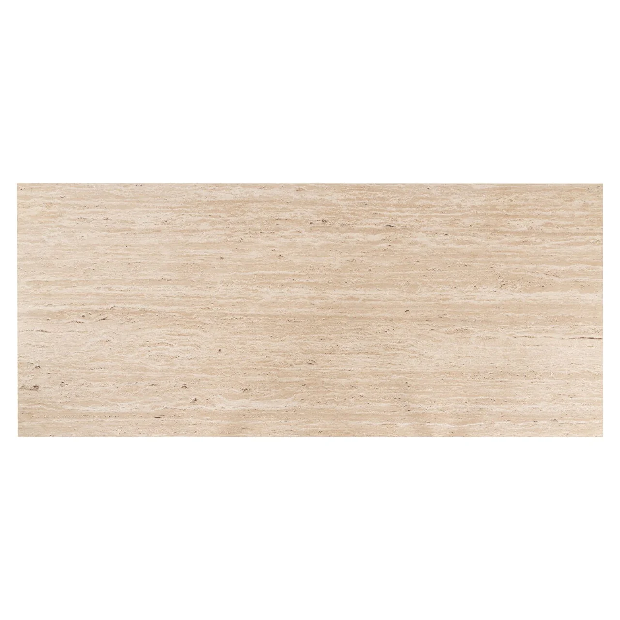 Norah Deep Brown Rectangular Dining Table with Travertine Top - Image 5