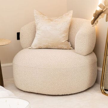 Nyra Ivory Boucle Accent Chair