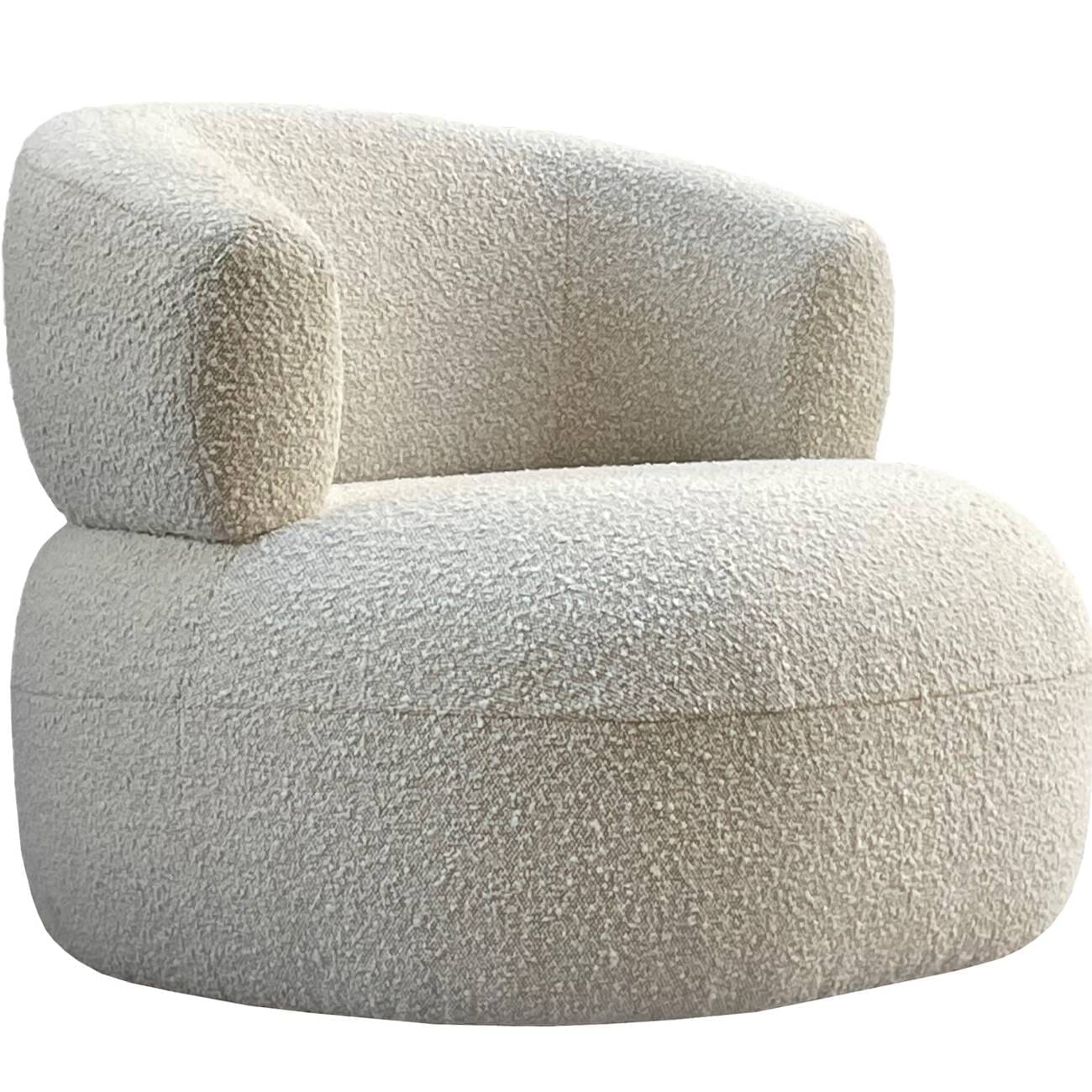 Nyra Ivory Boucle Accent Chair - Image 6