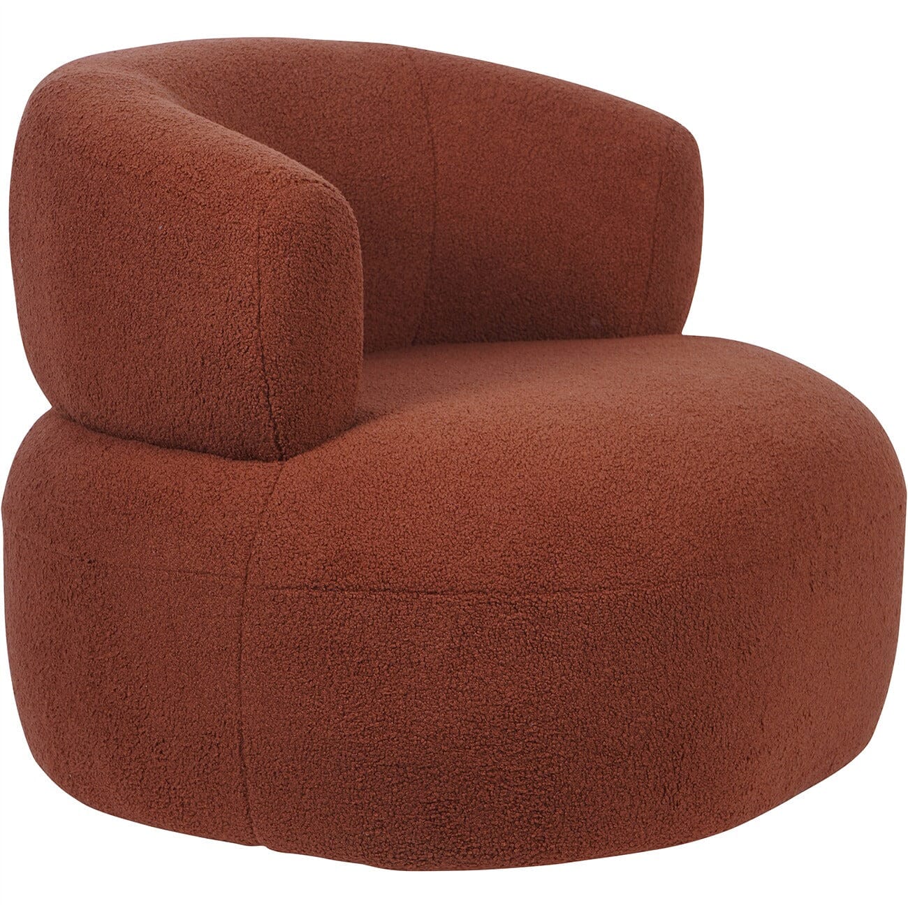 Nyra Terracotta Boucle Accent Chair - Image 2