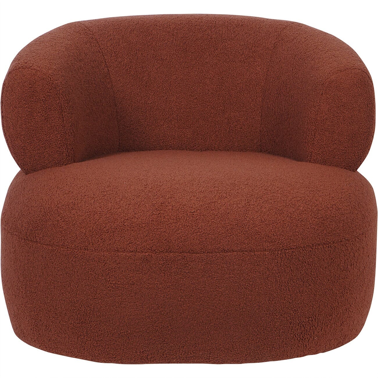 Nyra Terracotta Boucle Accent Chair - Image 4