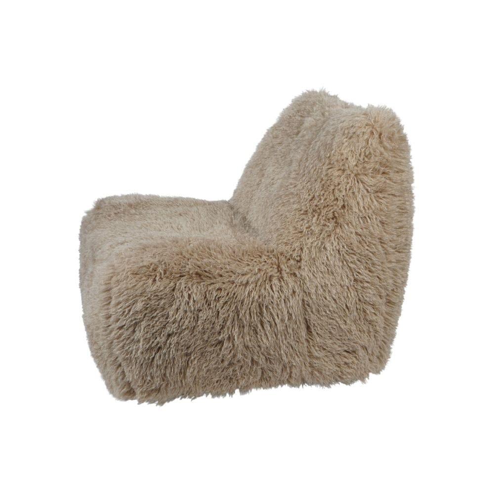 Odessa Cream Faux Sheepskin Swivel Accent Chair - Image 3
