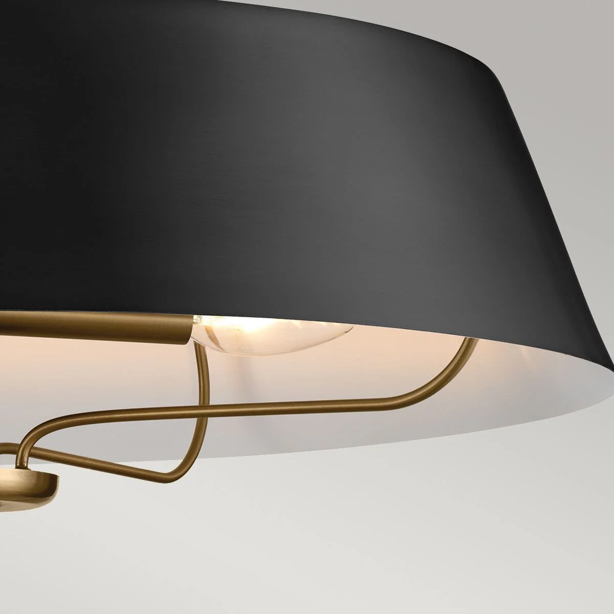 Odette Black & Brass 4 Light Pendant Ceiling Light - Image 4