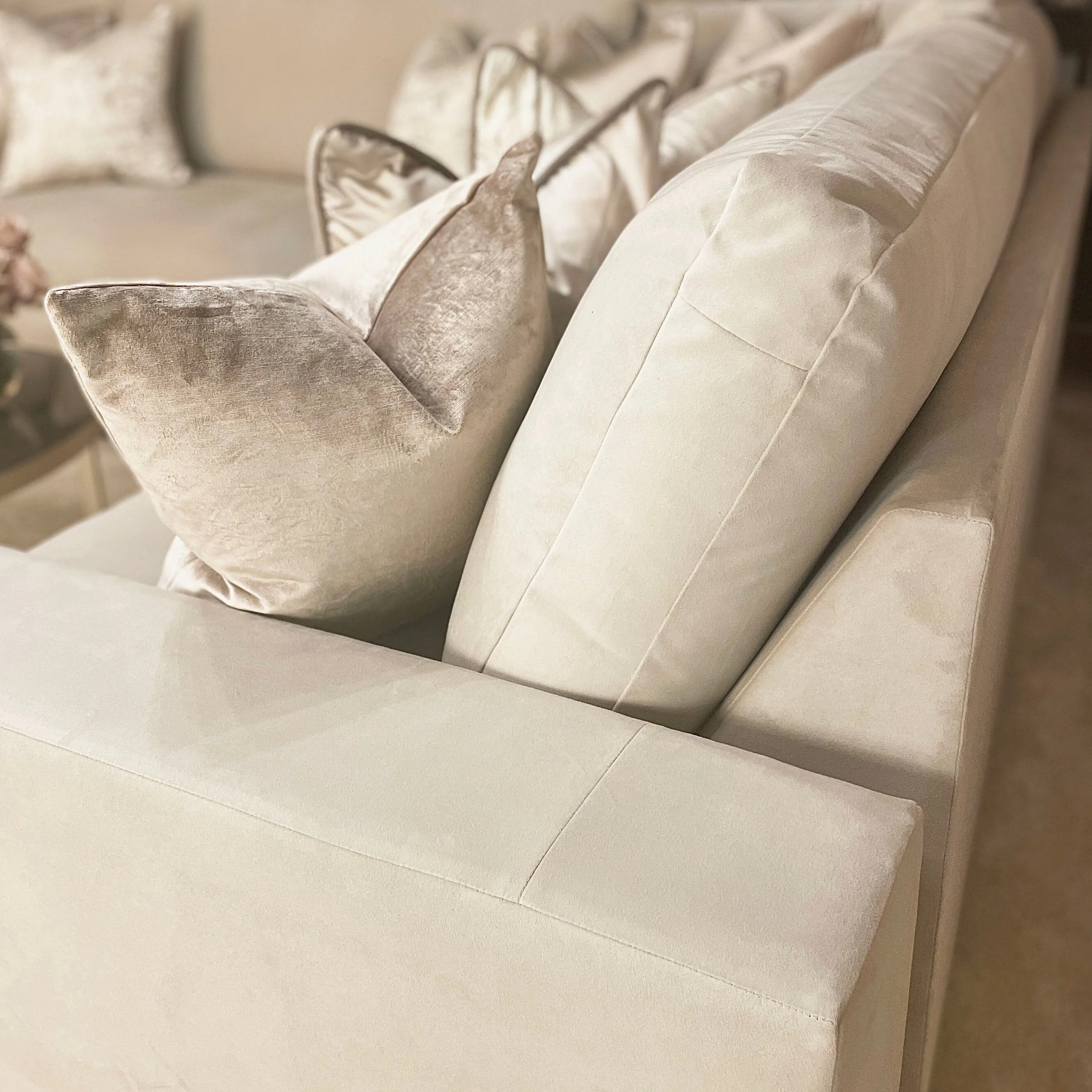 Olivia Cream Premium Large U-Shaped Sofa - Image 3