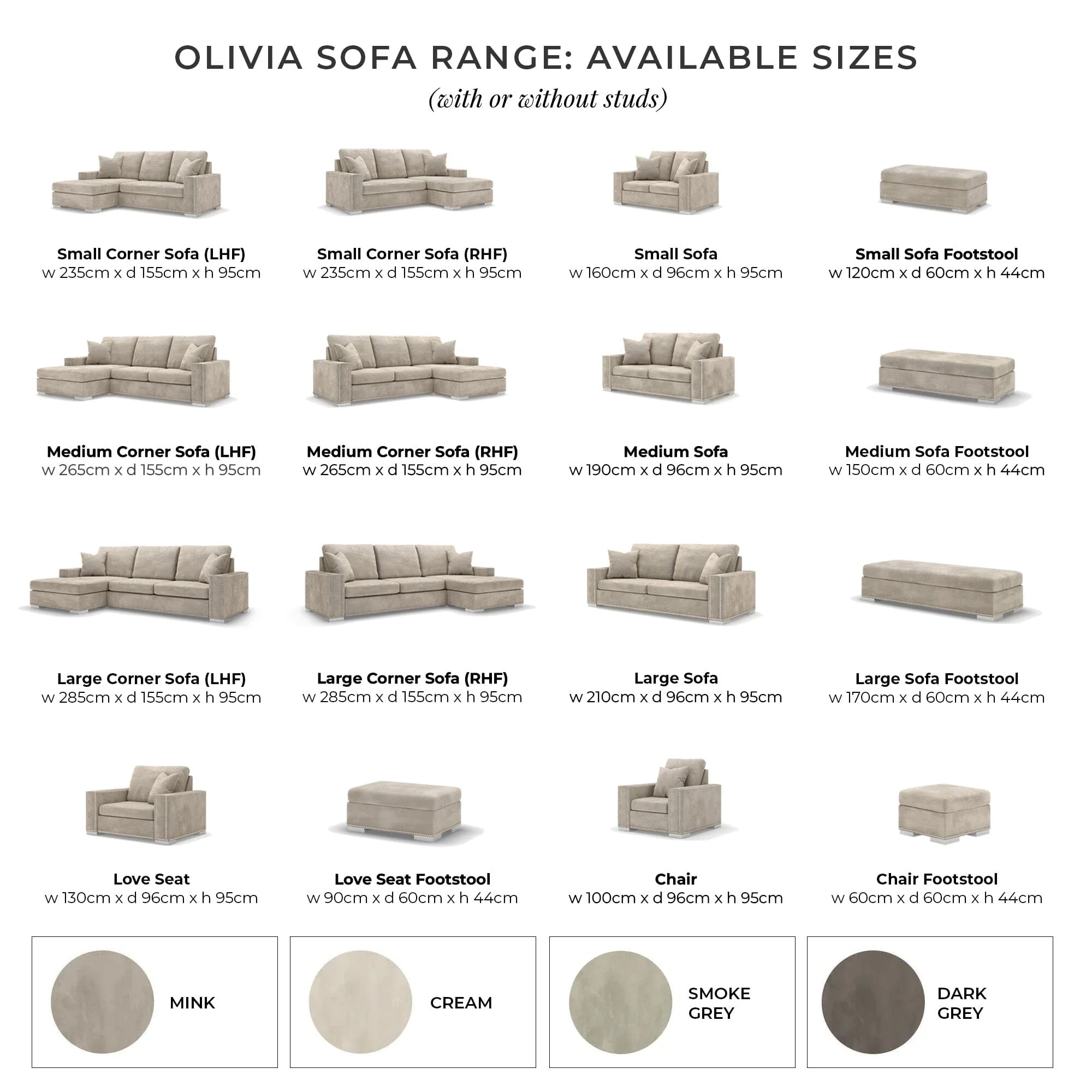 Olivia Mink Premium Small Sofa - Image 3