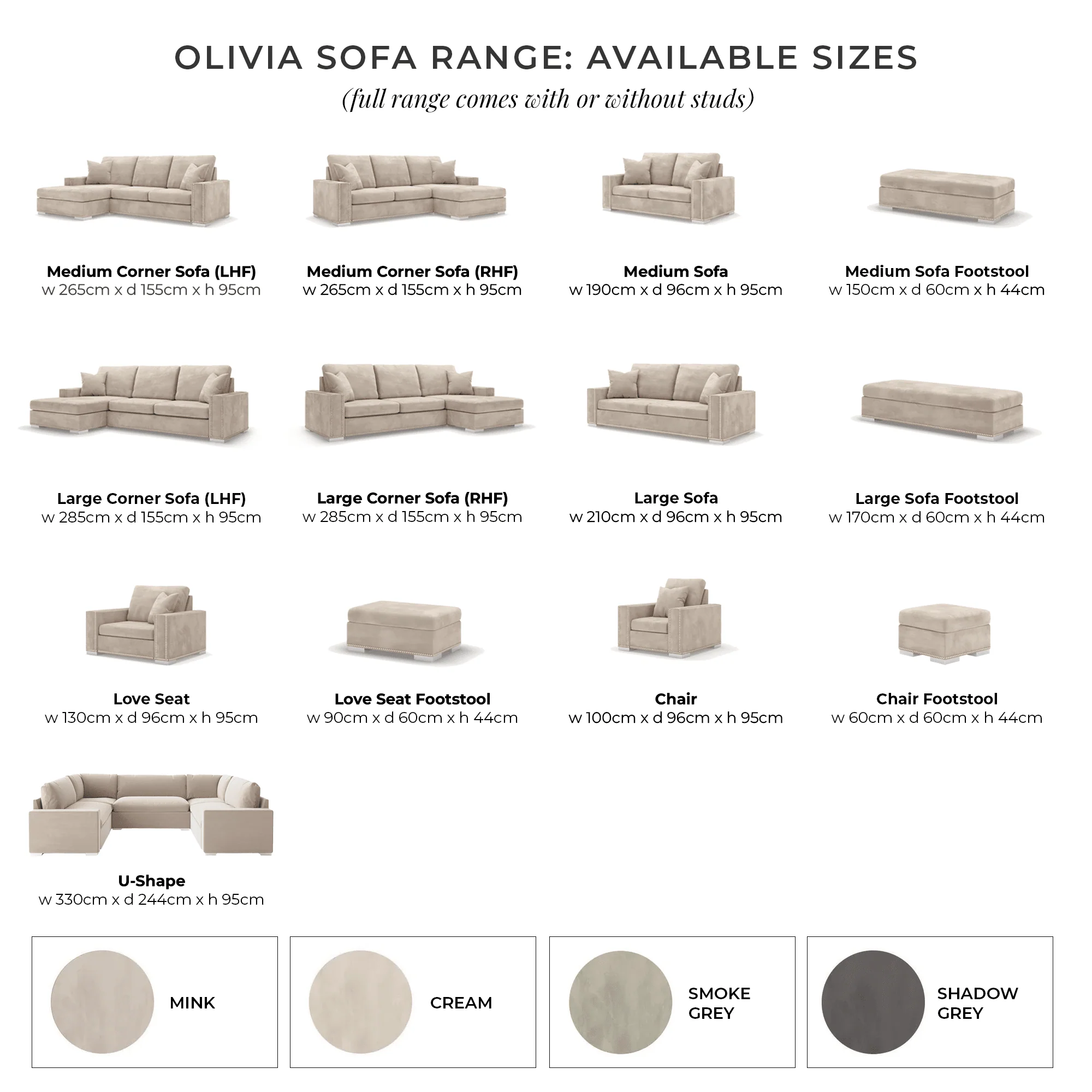 Olivia Premium U-Shaped Sofa Range - Image 8