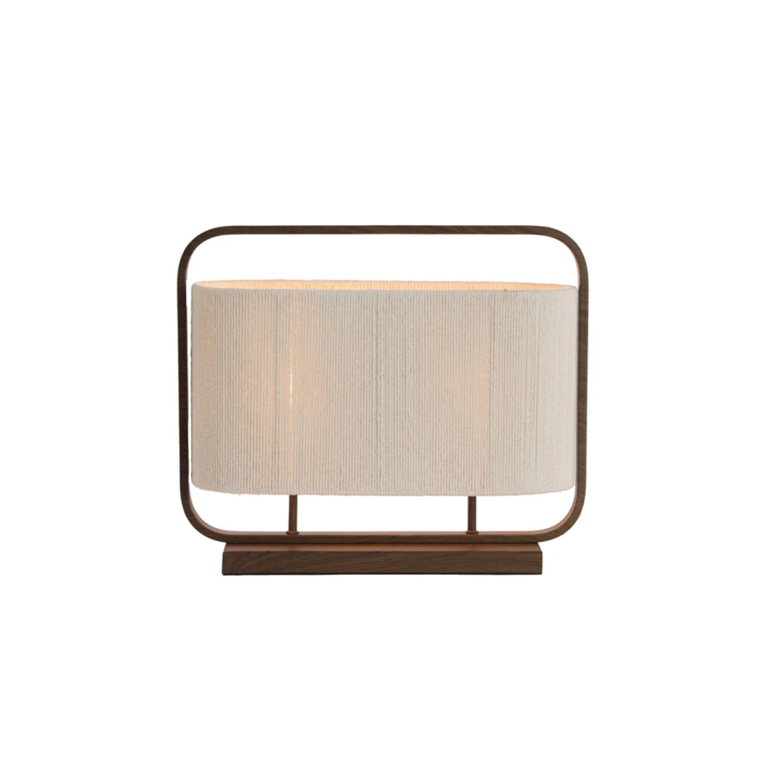 Orsay Cream Rope & Dark Wood Detail Table Lamp - Image 2